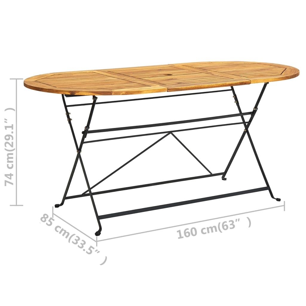 9-tlg. Garten-Essgruppe Klappbar Massivholz Akazie