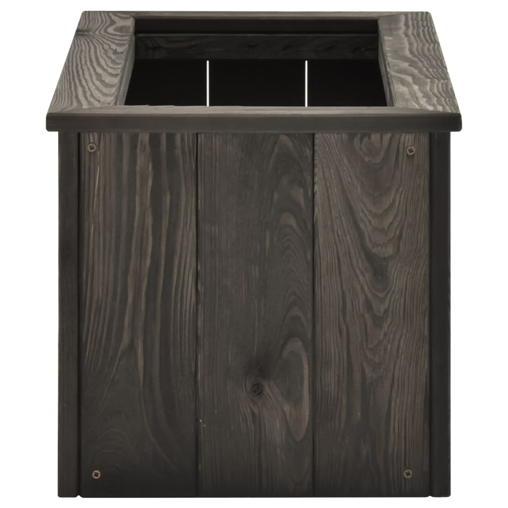 Hochbeet Dunkelgrau 74x32x30 cm Kiefer Massivholz