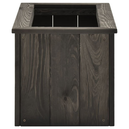 Hochbeet Dunkelgrau 74x32x30 cm Kiefer Massivholz