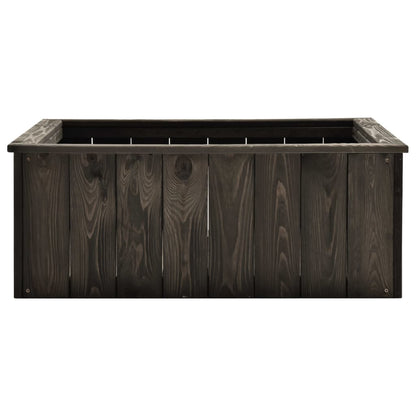 Hochbeet Dunkelgrau 74x77x30 cm Kiefer Massivholz