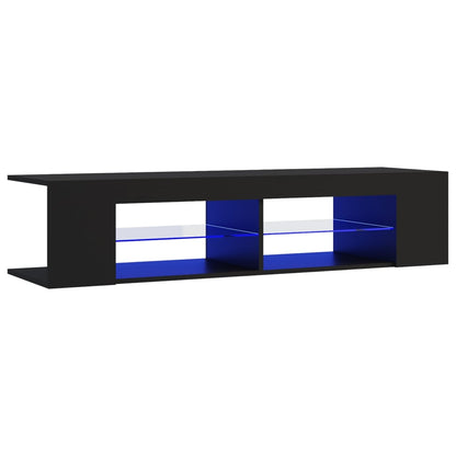 TV-Schrank mit LED-Leuchten Schwarz 135x39x30 cm