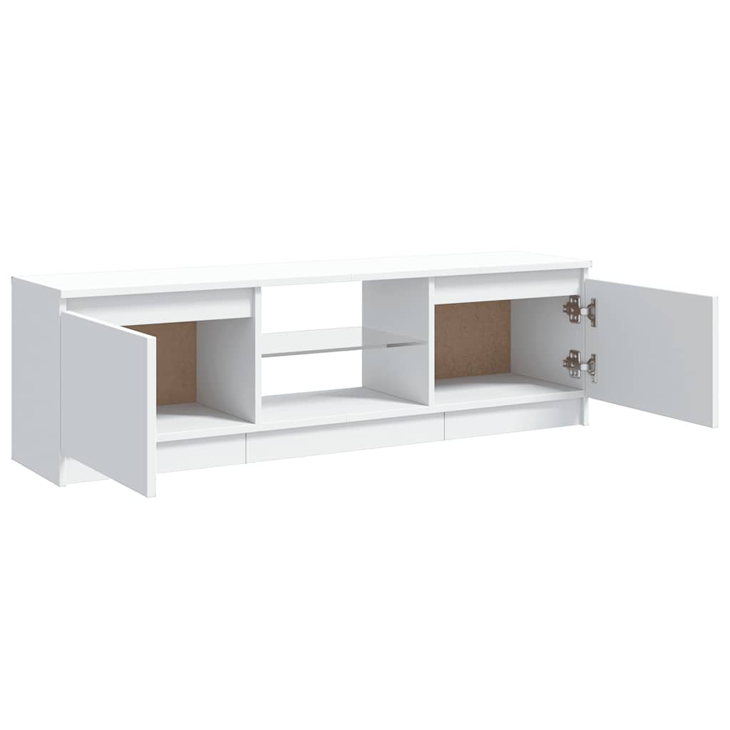 TV-Schrank mit LED-Leuchten Weiß 120x30x36 cm