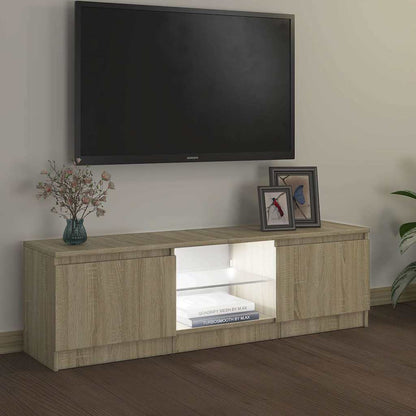 TV-Schrank mit LED-Leuchten Sonoma-Eiche 120x30x36 cm