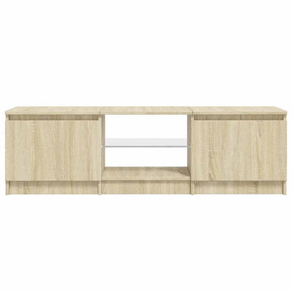 TV-Schrank mit LED-Leuchten Sonoma-Eiche 140x40x36 cm