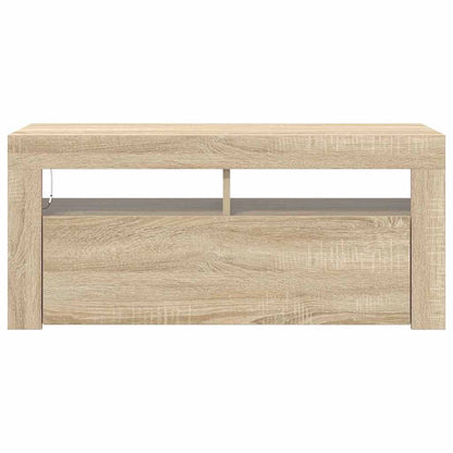 TV-Schrank mit LED-Leuchten Sonoma-Eiche 90x35x40 cm