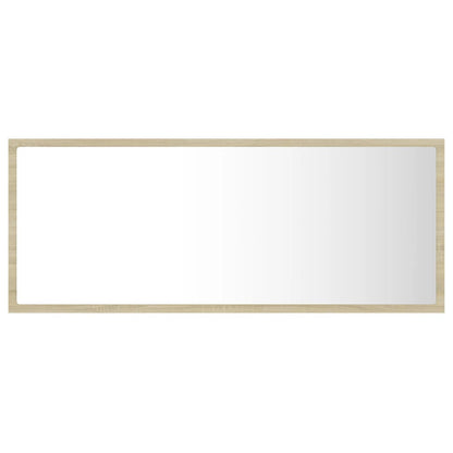 LED-Badspiegel Sonoma-Eiche 100x8,5x37 cm Acryl