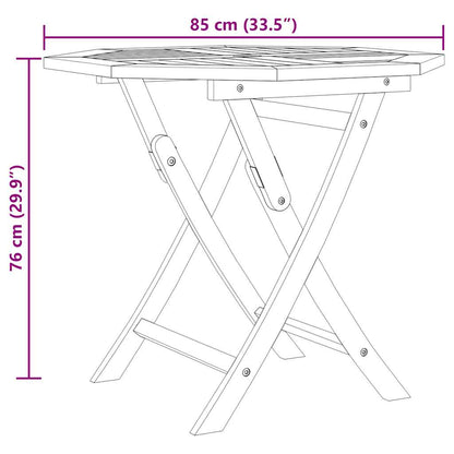 5-tlg. Garten-Essgruppe Massivholz Teak