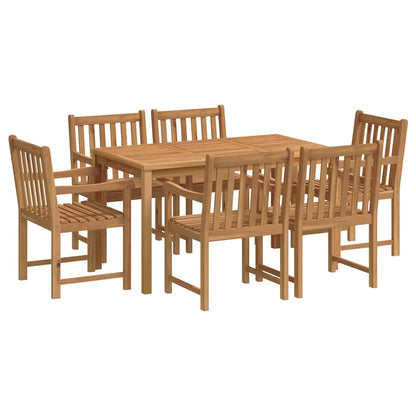 7-teiliges Garten-Ess-Set 140 x 80 cm Massivholz Teak