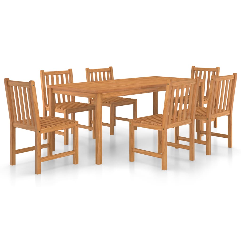7-teiliges Garten-Ess-Set 180 x 90 cm Massivholz Teak