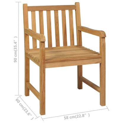 7-teiliges Garten-Ess-Set 180 x 90 cm Massivholz Teak