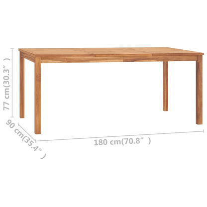 7-teiliges Garten-Ess-Set 180 x 90 cm Massivholz Teak