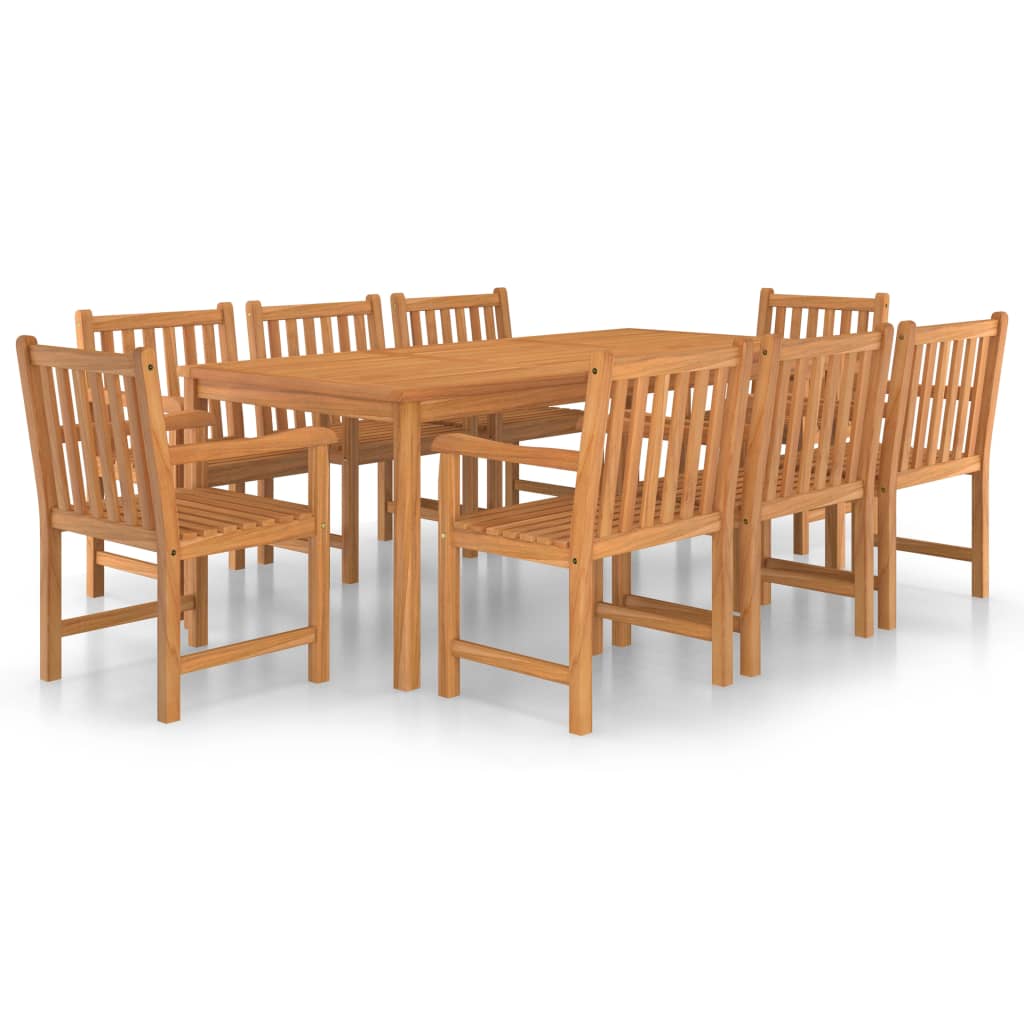 9-teiliges Garten-Ess-Set 200 x 100 cm Massivholz Teak