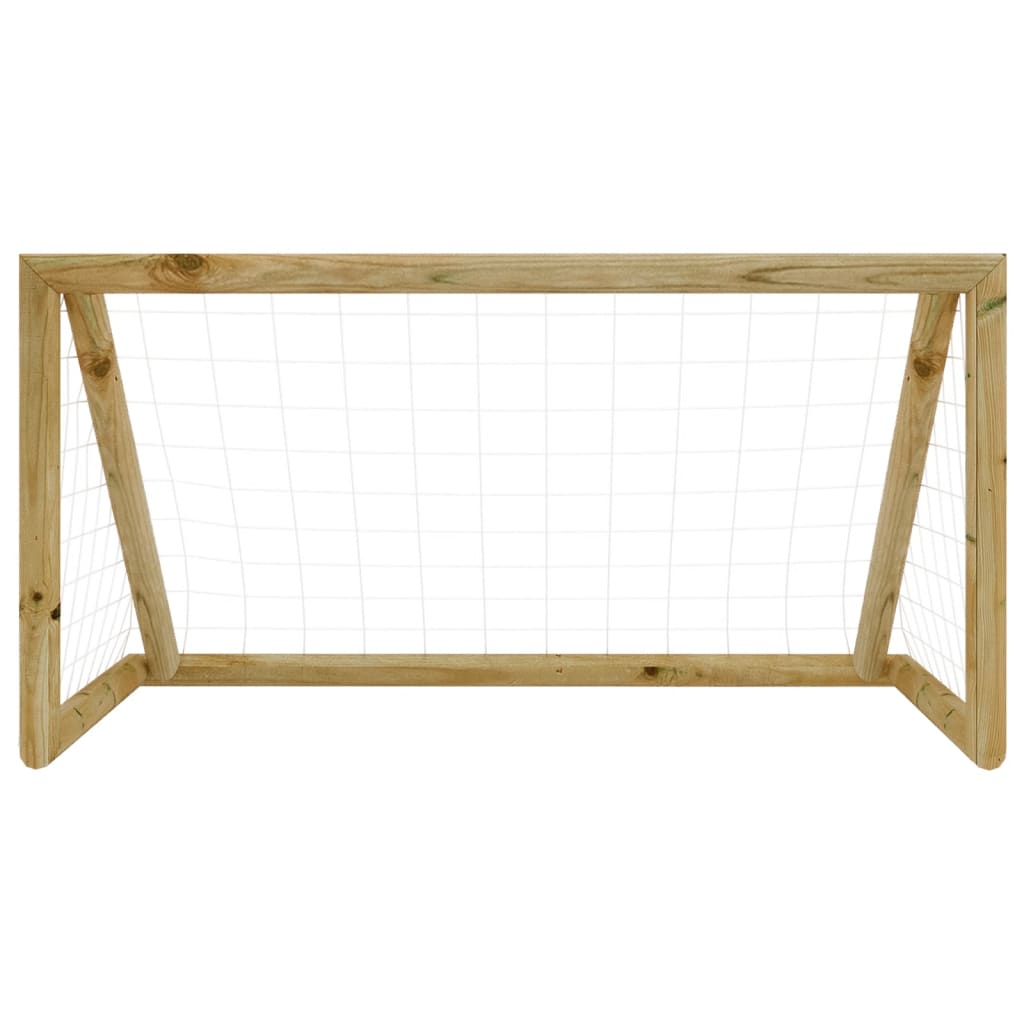 Fußballtor mit Netz 160x80x100 cm Kiefernholz Imprägniert