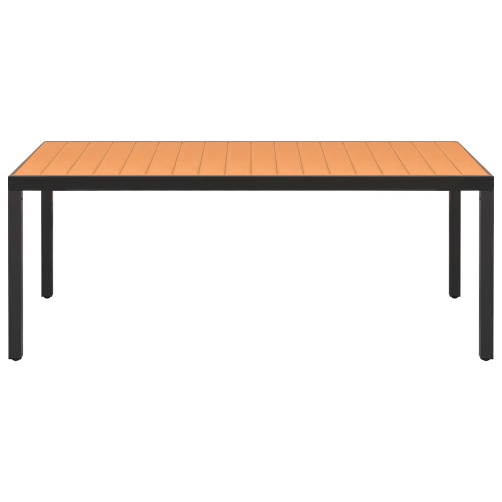 7-tlg. Garten-Essgruppe Schwarz und Braun