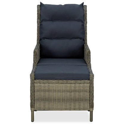 3-tlg. Garten-Lounge-Set mit Auflagen Poly Rattan Braun