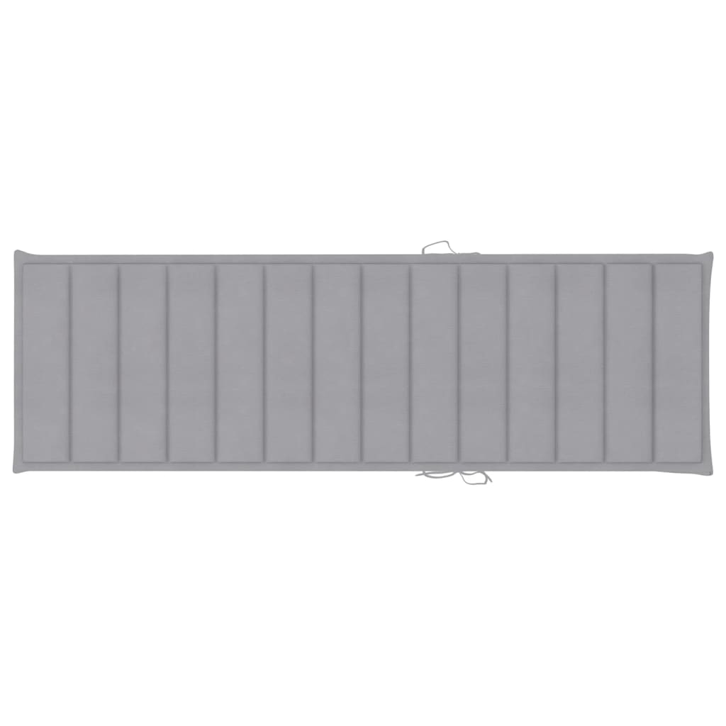 Sonnenliege mit Auflage Akazie Massivholz