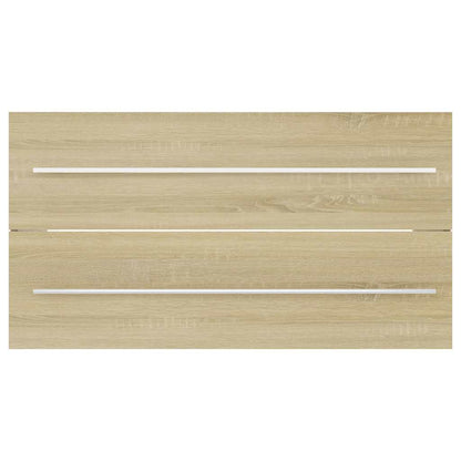 2-tlg. Badmöbel-Set Sonoma-Eiche Holzwerkstoff