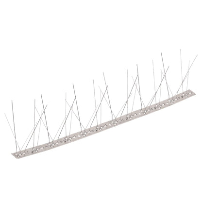20-tlg. Taubenabwehr Spikes-Set Edelstahl 10 m 5-reihig