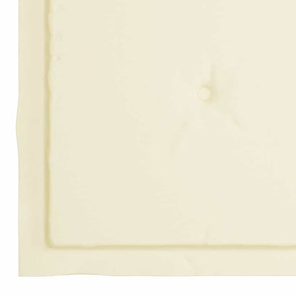 Gartenstühle mit Creme Kissen 3 Stk. Massivholz Teak