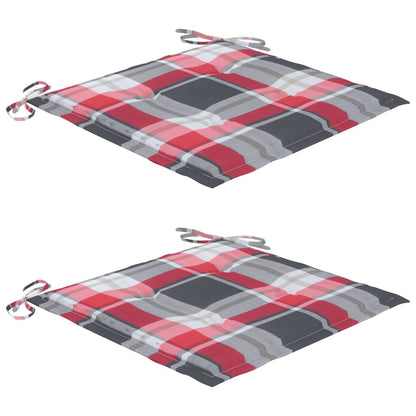 Gartenstühle 2 Stk. mit Kissen Massivholz Teak