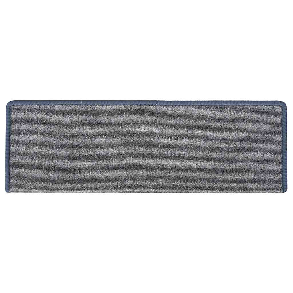 Stufenmatten 15 Stk. 65 x 21 x 4 cm Hellgrau und Blau Rechteckiger Rand