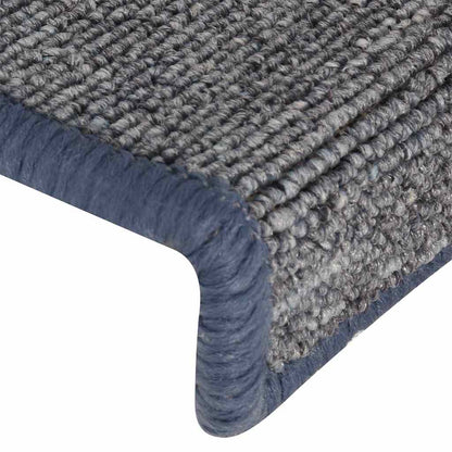 Stufenmatten 15 Stk. 65 x 21 x 4 cm Hellgrau und Blau Rechteckiger Rand