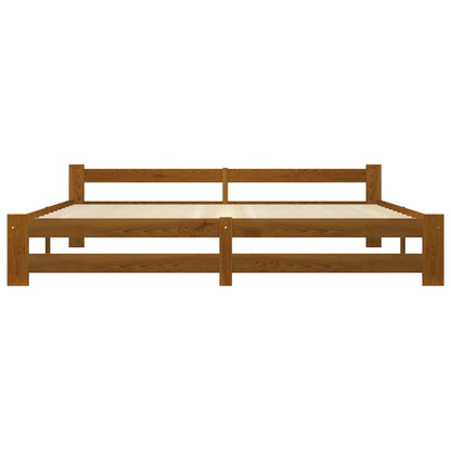 Massivholzbett Honigbraun Kiefer 200x200 cm