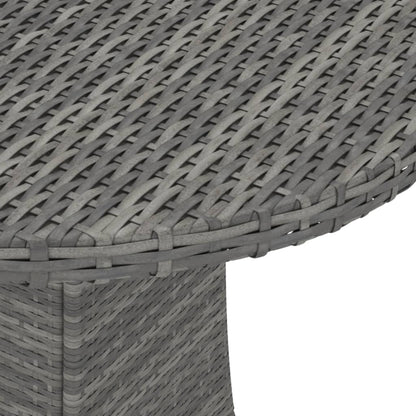 5-tlg. Garten-Sofagarnitur mit Auflagen Poly Rattan Grau