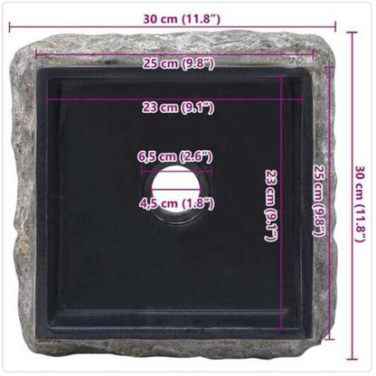 Waschbecken Schwarz 30x30x13 cm Marmor