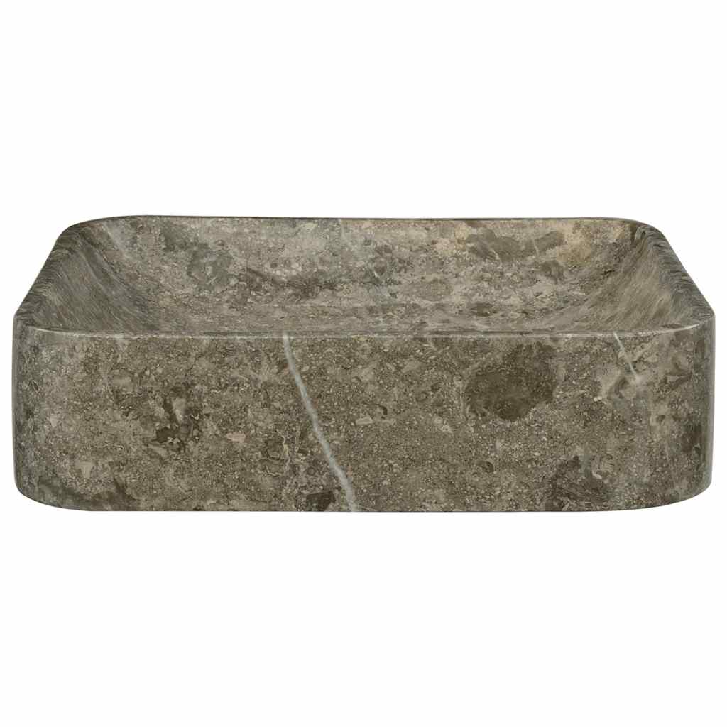Waschbecken Grau 40x40x10 cm Marmor