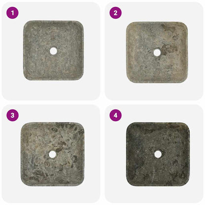 Waschbecken Grau 40x40x10 cm Marmor