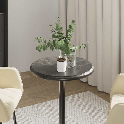 Tischplatte Schwarz Ø40x2,5 cm Marmor