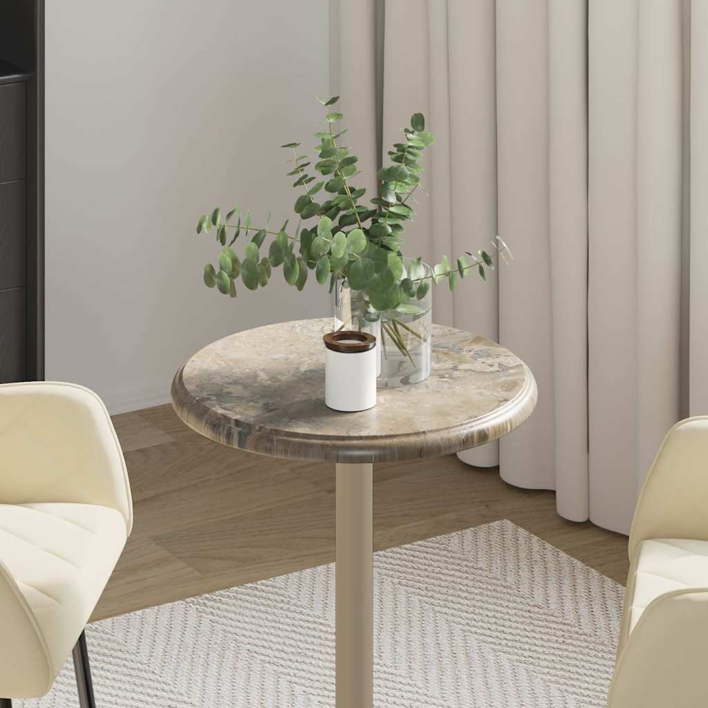 Tischplatte Grau Ø40x2,5 cm Marmor