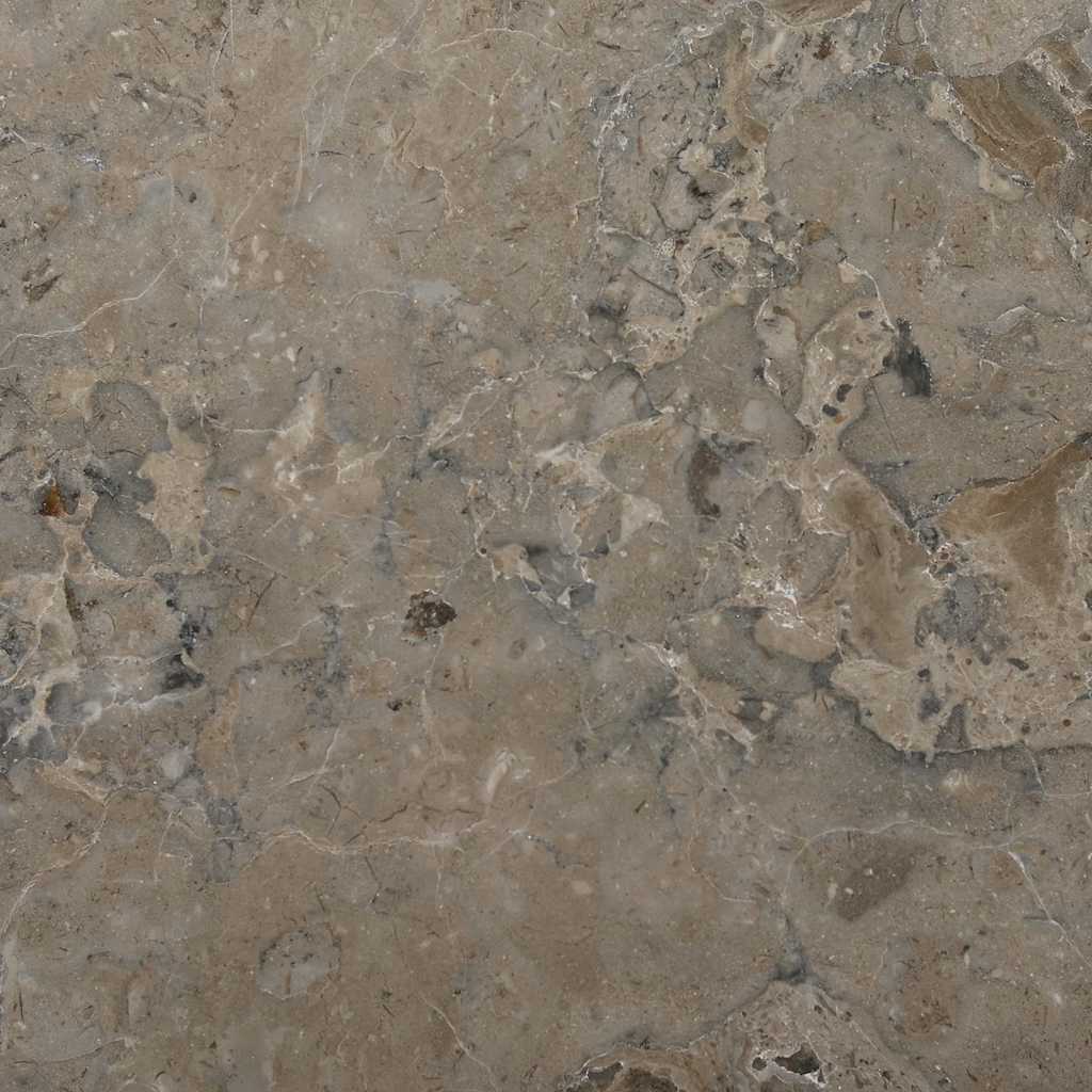 Tischplatte Grau Ø40x2,5 cm Marmor