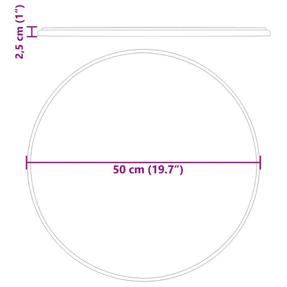 Tischplatte Creme Ø50x2,5 cm Marmor