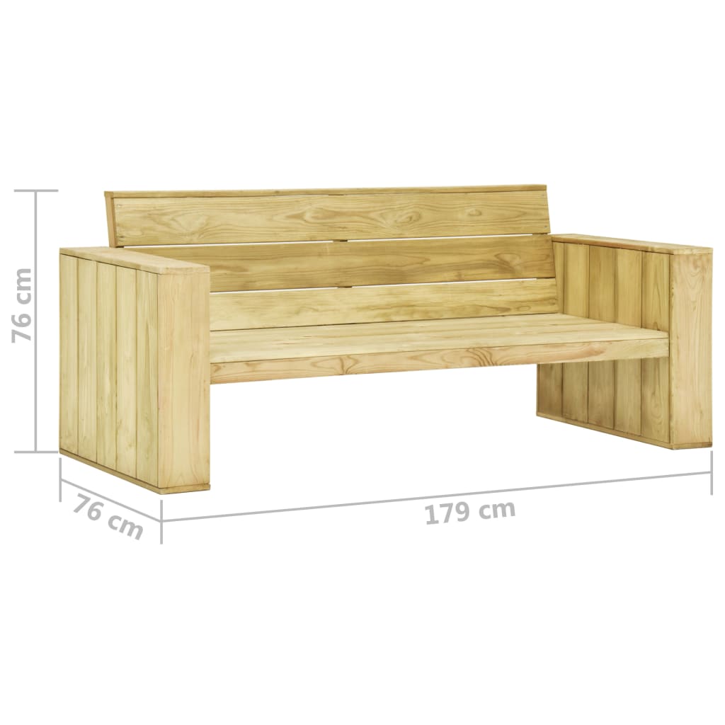 4-tlg. Garten-Lounge-Set mit Kissen Kiefernholz Imprägniert