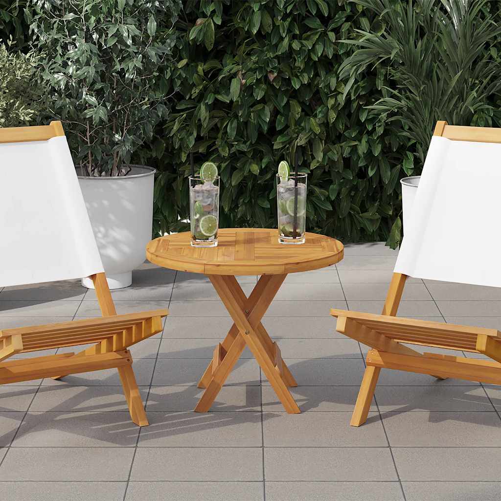 Tischplatte Massivholz Teak Rund 2,5 cm 50 cm