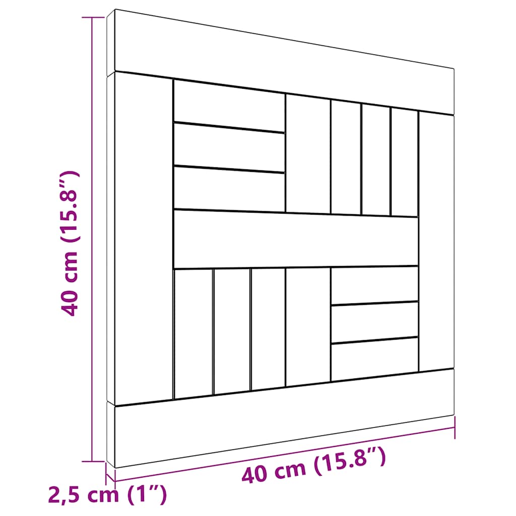 Tischplatte Quadratisch 40x40x2,5 cm Massivholz Teak