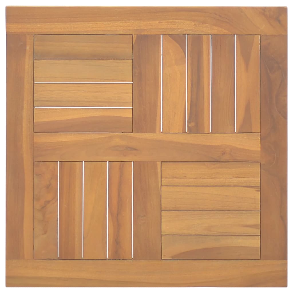 Tischplatte Quadratisch 50x50x2,5 cm Massivholz Teak