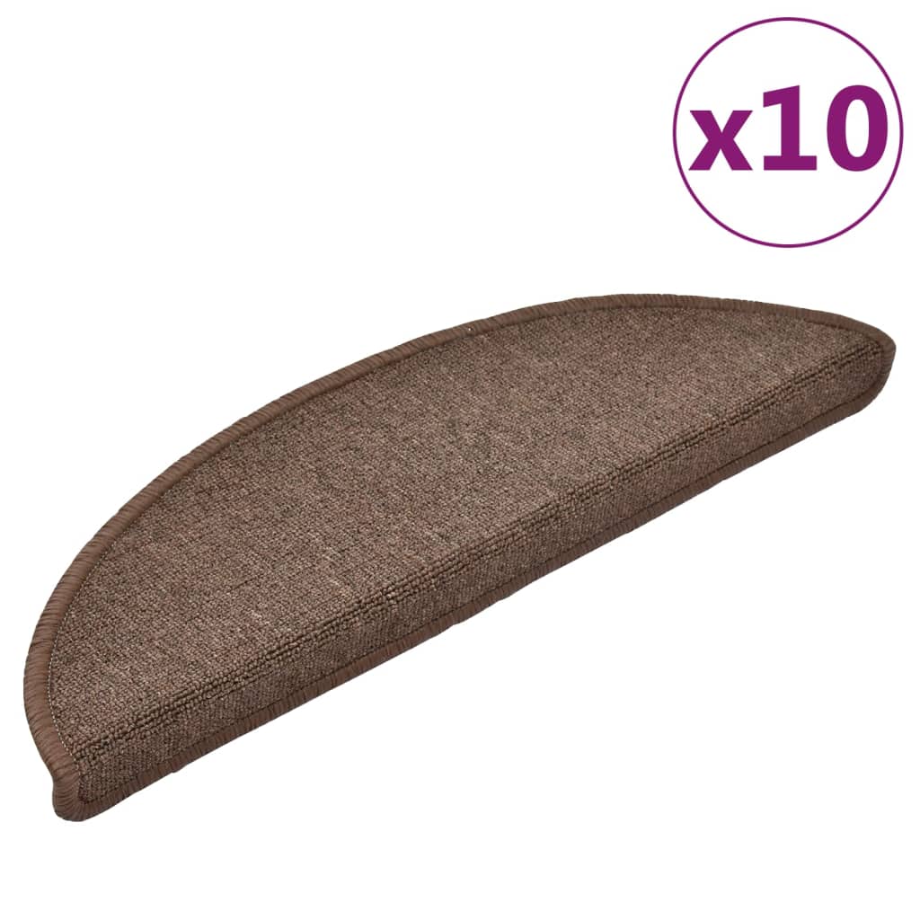 Stufenmatten 10 Stk. 56x17x3 cm Kaffeebraun Halbrund