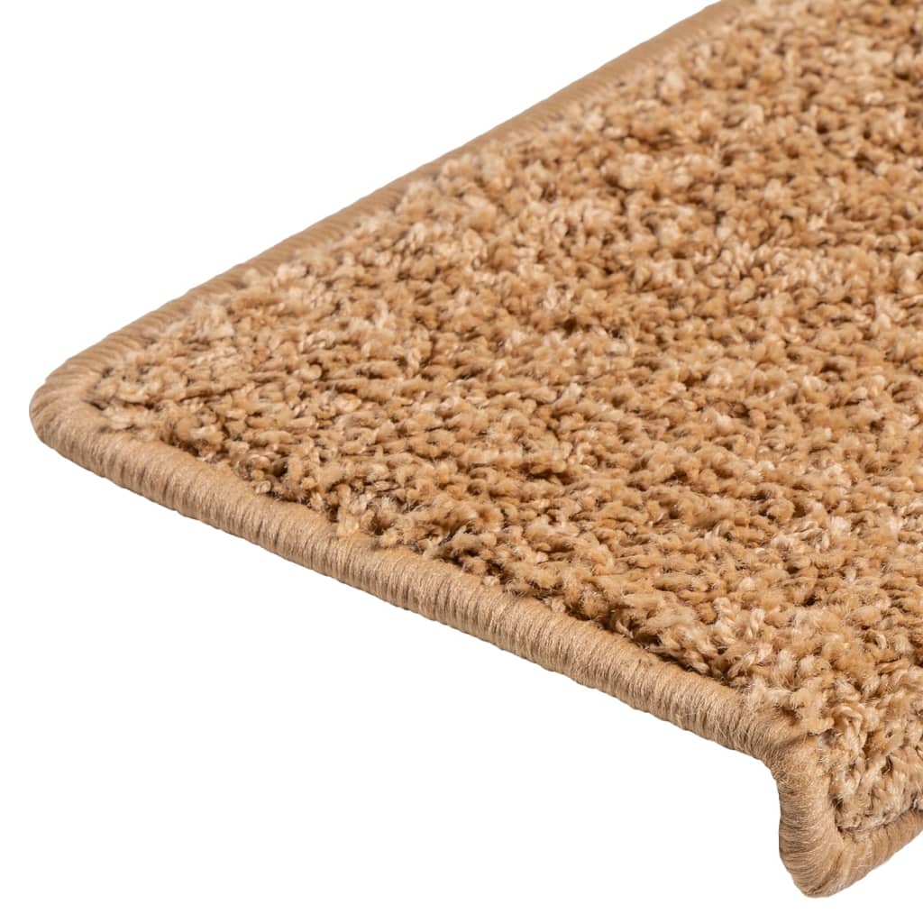 Stufenmatten 10 Stk. 65x21x4 cm Beige Rechteckiger Rand