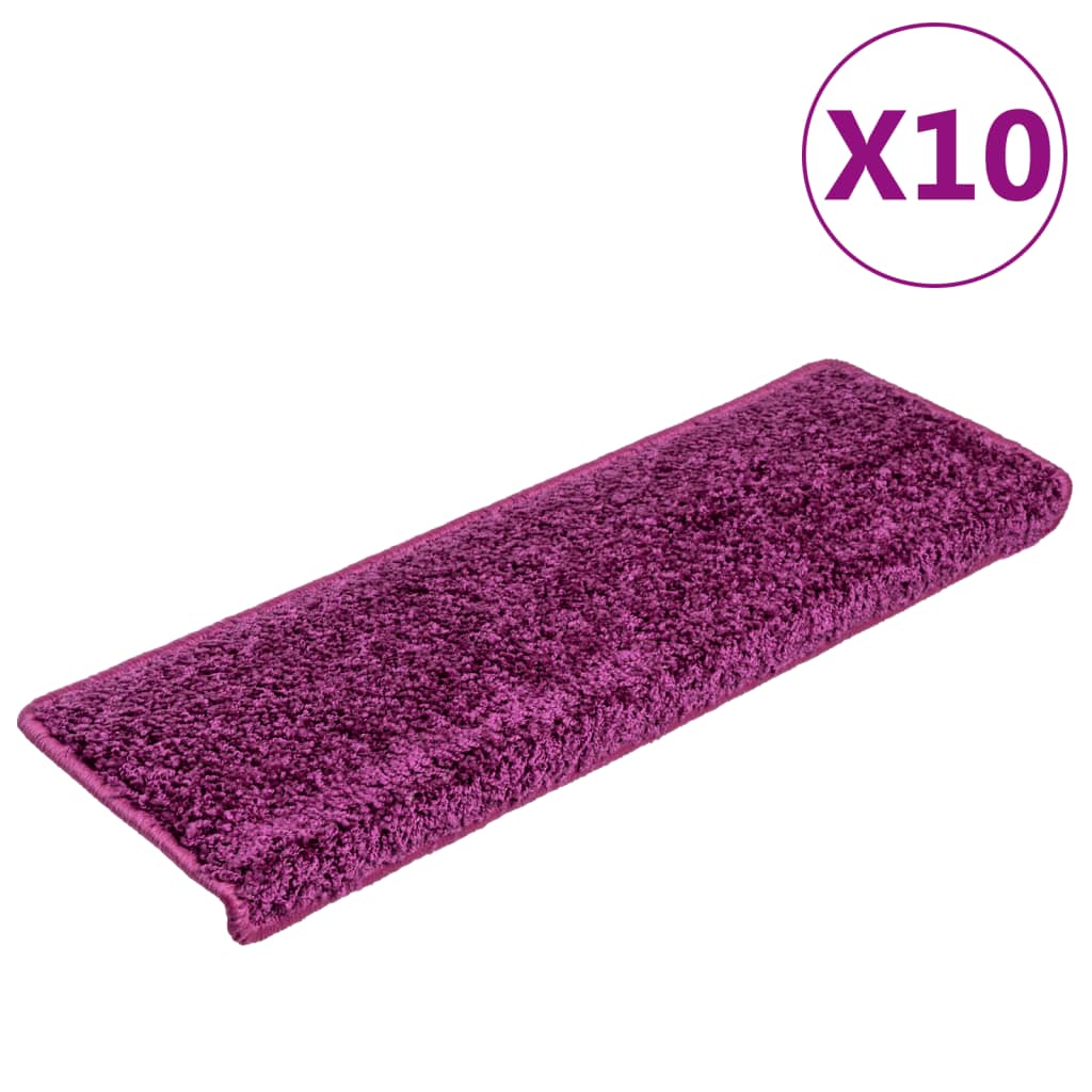 Stufenmatten 10 Stk. 65x21x4 cm Violett Rechteckiger Rand