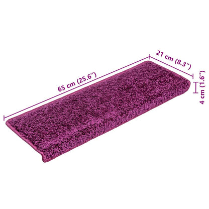 Stufenmatten 10 Stk. 65x21x4 cm Violett Rechteckiger Rand