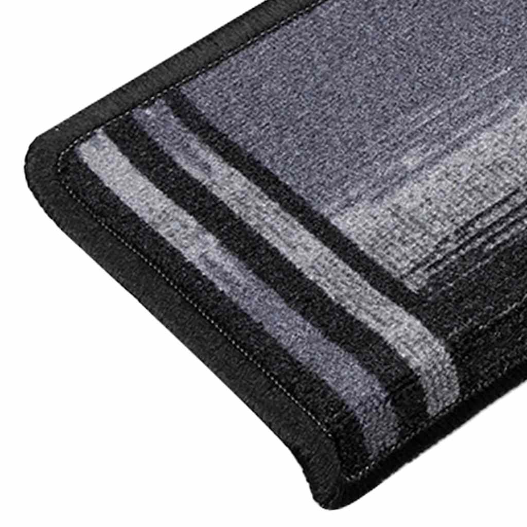 Stufenmatten Selbstklebend 10 Stk 65x21x4 cm Schwarz Grau