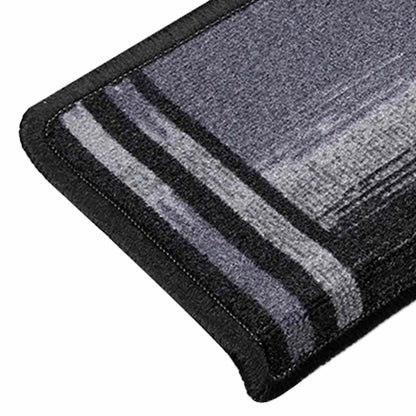 Stufenmatten Selbstklebend 10 Stk 65x21x4 cm Schwarz Grau