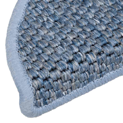 Treppenmatten Selbstklebend Sisal-Optik 15 Stk. 56x17x3cm Blau