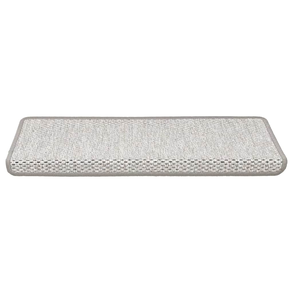 Treppenmatten Selbstklebend Sisal-Look 15 Stk. 65x21x4 Platina