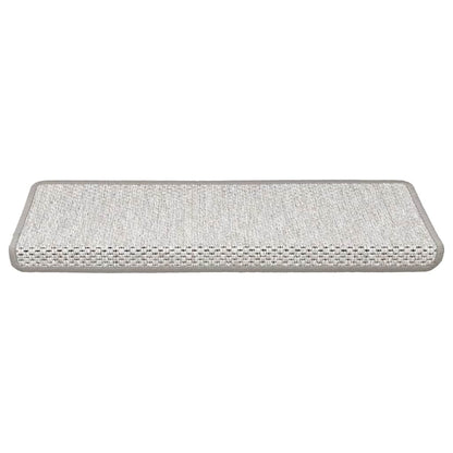 Treppenmatten Selbstklebend Sisal-Look 15 Stk. 65x21x4 Platina
