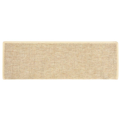 Stufenmatten 15 Stk. 65x21x4 cm Hellbeige Rechteckiger Rand