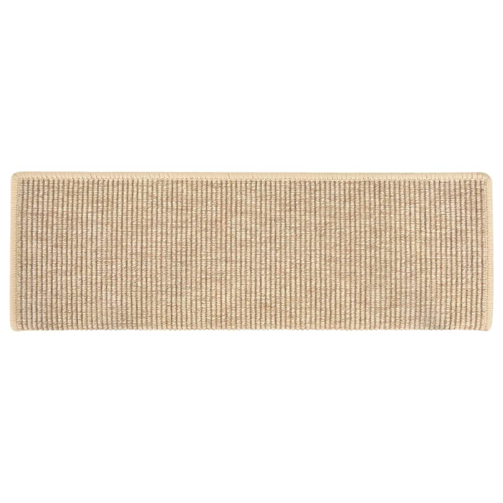 Stufenmatten 15 Stk. 65x21x4 cm Hellbeige Rechteckiger Rand